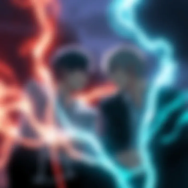 A visual representation of Light and L from Death Note engaged in a deep discussion, highlighting their contrasting views on justice and morality.