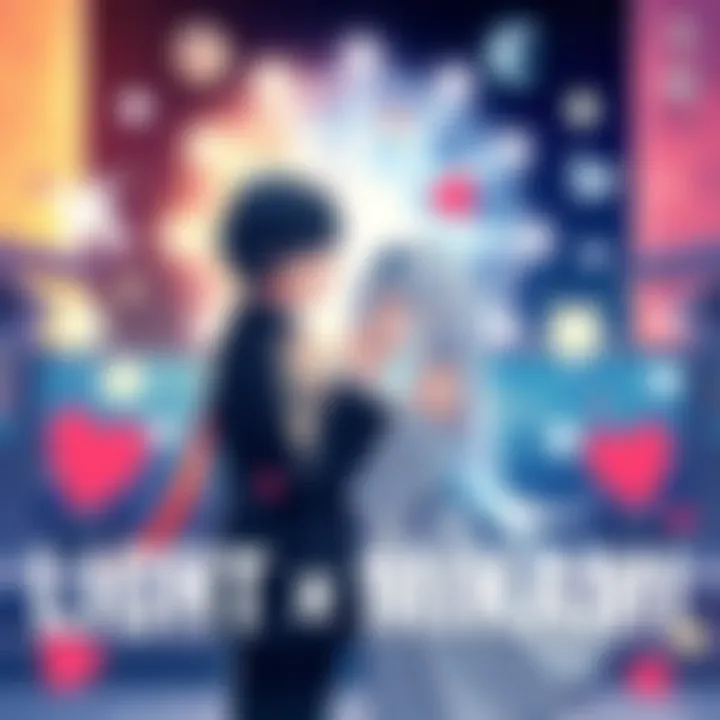 A fan-made illustration of Light and Mikami sharing a moment, showing their unique bond, surrounded by symbols of their story.