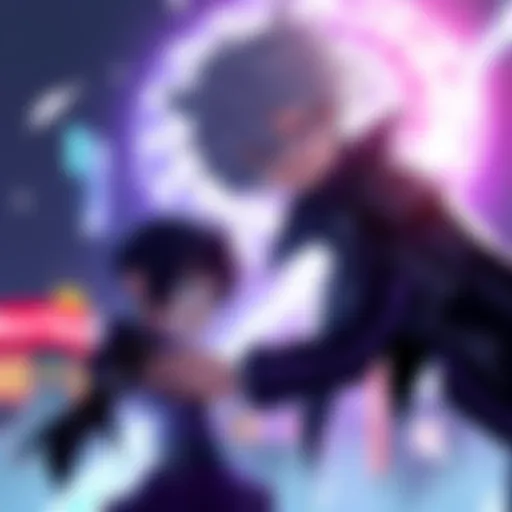 Light acting as a big brother while Ryuk waits playfully for his turn to pose