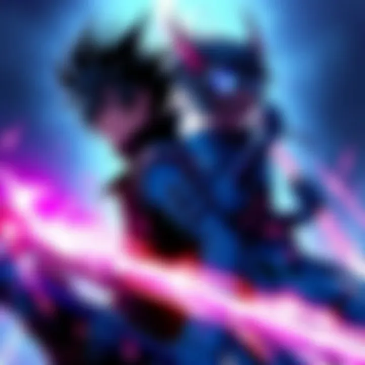 A unique illustration of Light and Ryuk, featuring dynamic colors and distinct styles that bring the characters to life.