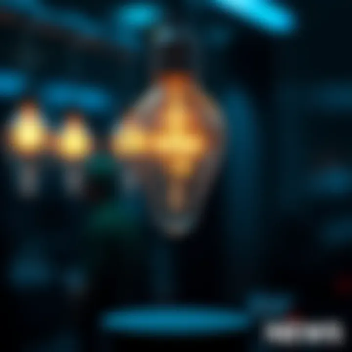 A glowing lightbulb symbolizing the idea of Lum and its impact on culture and innovation