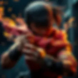 A fighter demonstrating the Limitless technique, surrounded by a faint aura of cursed energy, showcasing focus and strength despite not having six eyes.