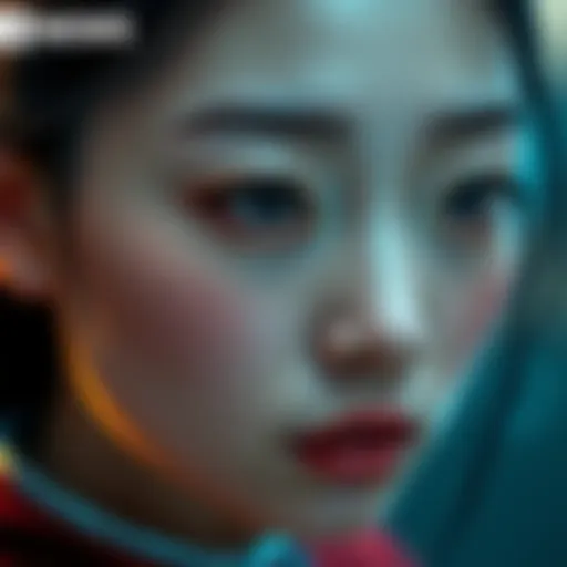 Lin with striking eyes and a thoughtful expression, reflecting her human-like qualities