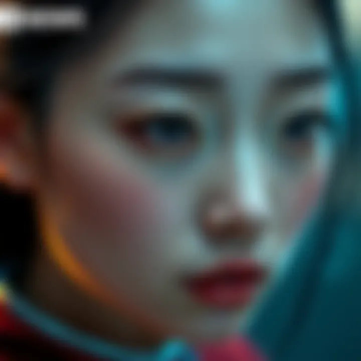 Lin with striking eyes and a thoughtful expression, reflecting her human-like qualities