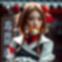 Lindsey dressed as Ino Yamanaka, showcasing her detailed costume and makeup, capturing the character's look and style.