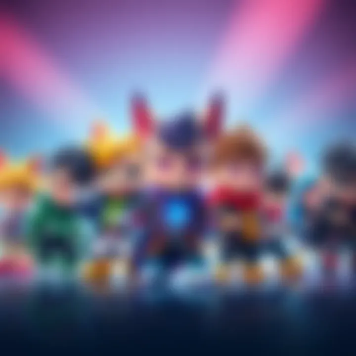 A colorful lineup of redesigned Little Aren characters showcasing their new looks and styles.