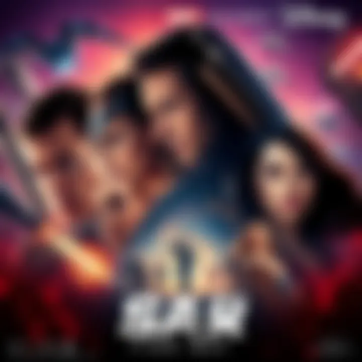 Promotional poster showcasing main characters and key scenes from the live action adaptation