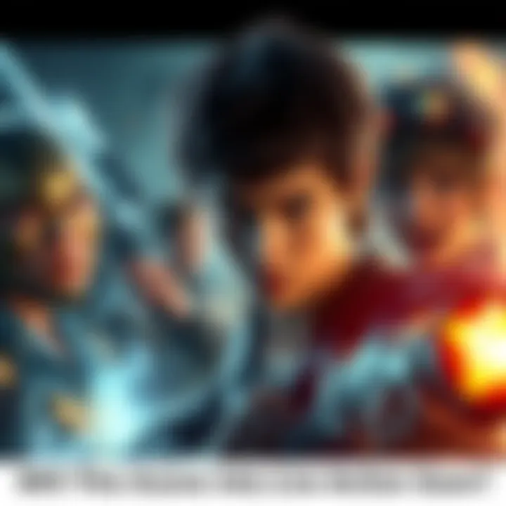 A dynamic scene featuring characters from a popular franchise, showcasing their intense expression and action, hinting at upcoming live action adaptation.