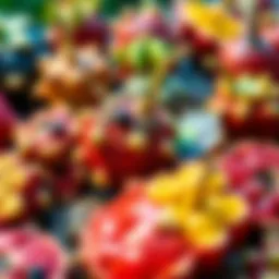 A close-up of various Live Action Devil Fruits, showcasing their gross and unappealing textures, reflecting their Manga representation.