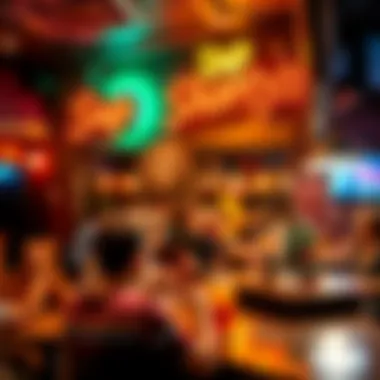 People enjoying food and drinks at Sup Shorty’s with a lively atmosphere