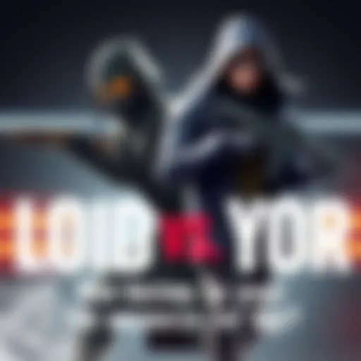 Loid dressed as an assassin, showing stealth skills, while Yor is in spy gear, ready for action. Both look determined as they switch roles.