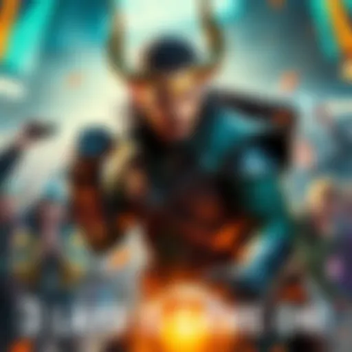 Loki character preparing for an action-packed event with fans excited in the background