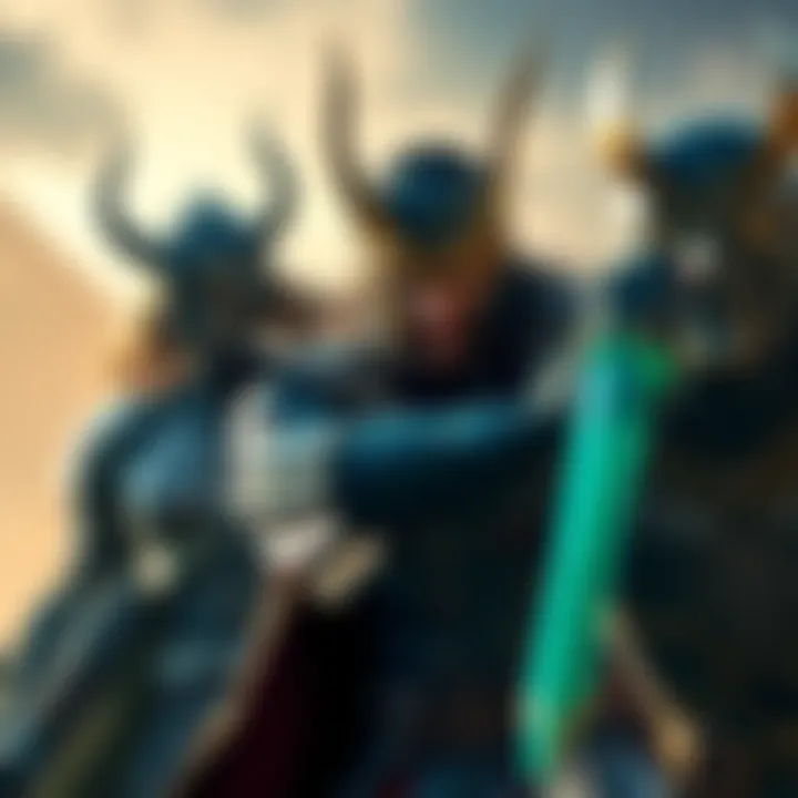 Loki showcasing his durability and endurance in a dramatic scene against other powerful characters