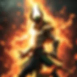 Loki undergoes a powerful transformation into Ragnir, surrounded by a mystical aura, preparing for battle against Zoro.