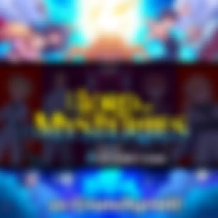 A vibrant graphic showcasing the title 'Lord of Mysteries Episode 5 Dub' with colorful anime characters and a streaming logo on Crunchyroll
