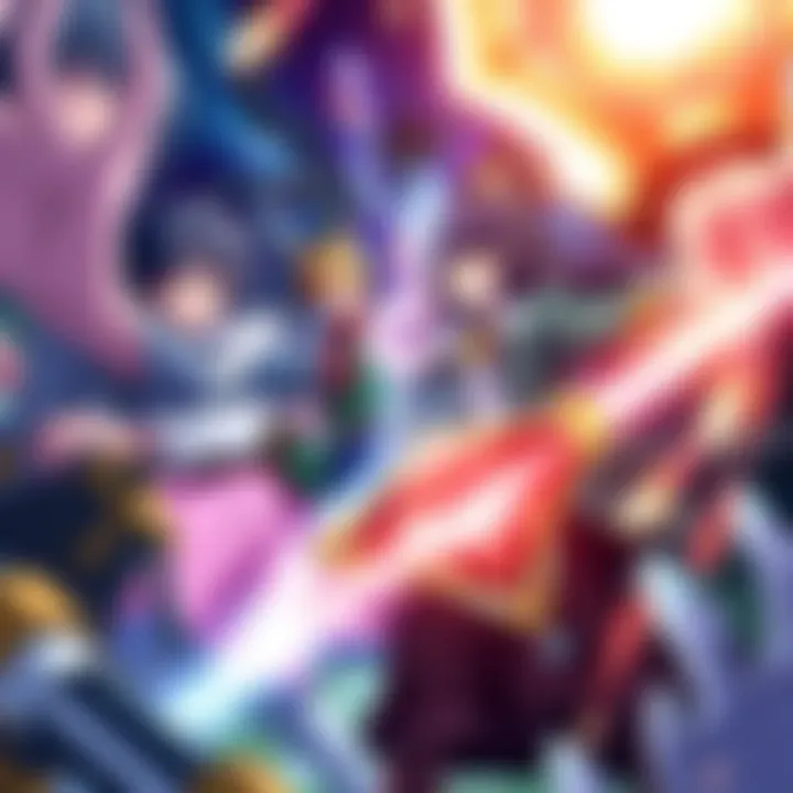 Lost Canvas Anime Characters A scene featuring main characters from Lost Canvas Anime engaged in battle with mystical forces.