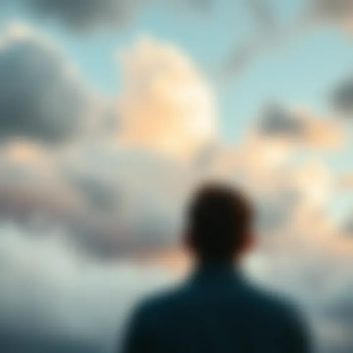 A person looking out at a cloudy sky, reflecting feelings of despair and uncertainty about the future.