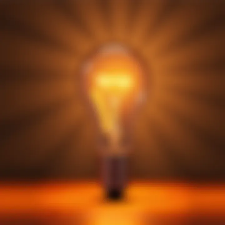 A light bulb symbolizing new ideas and insights about language and communication.