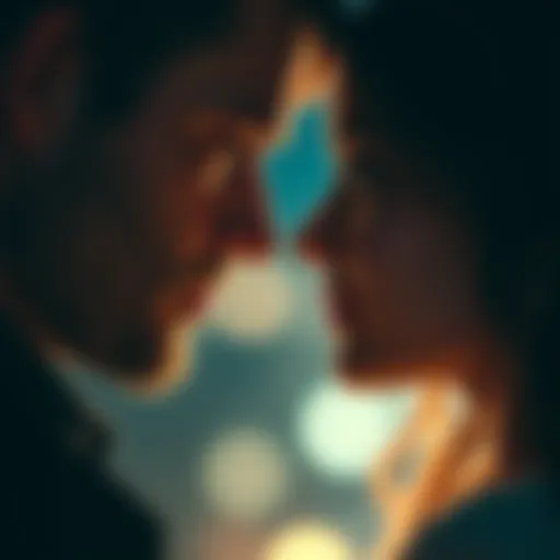A man and a woman looking deeply into each other's eyes, expressing love and connection
