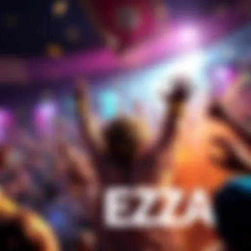 Fans celebrating the LR Gods EZA update with excitement, featuring vibrant graphics and team strategy visuals