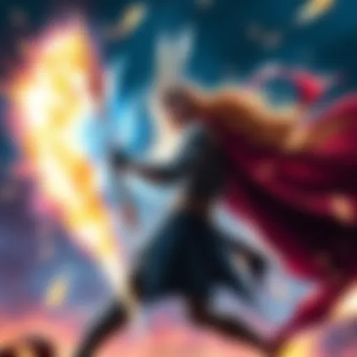 Lucifer Morningstar and Dabura Karaba engage in a fierce battle, showcasing their unique powers and magic.