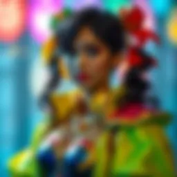 A person dressed as Lucy Kushinada, showcasing intricate costume details and vibrant colors.