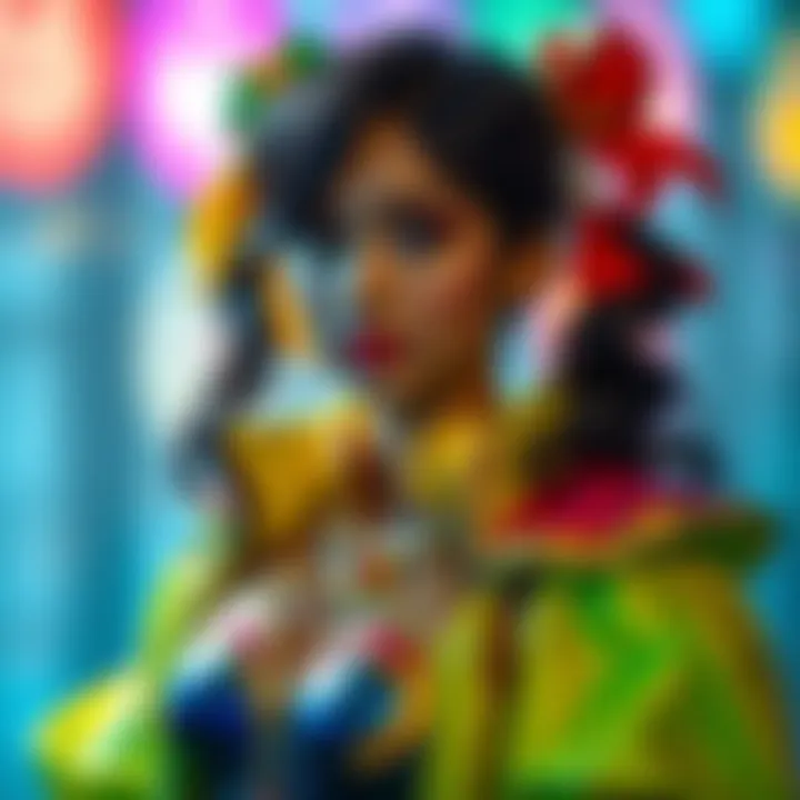 A person dressed as Lucy Kushinada, showcasing intricate costume details and vibrant colors.