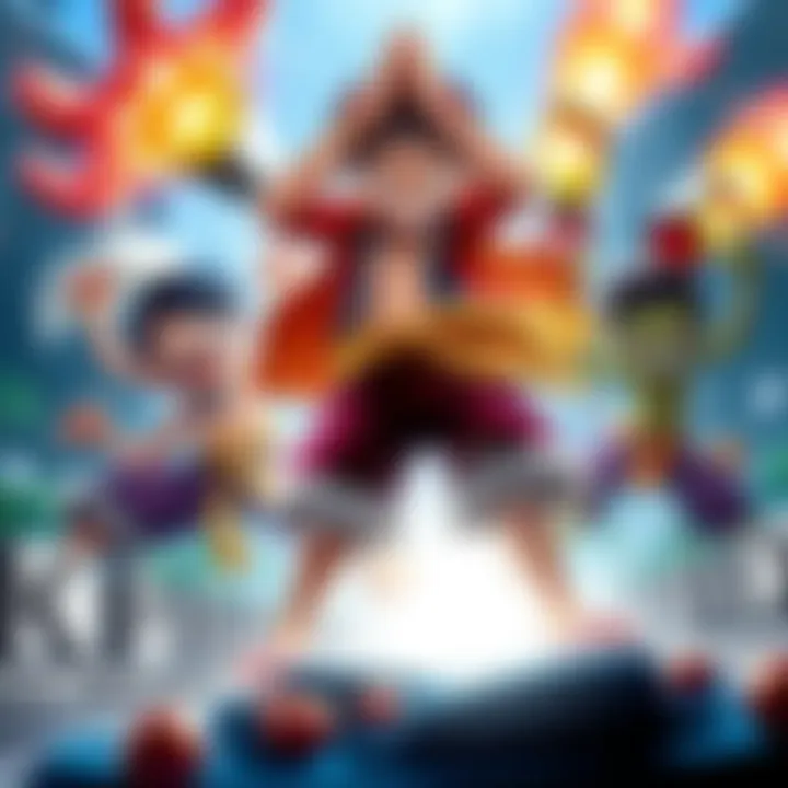 Luffy and Friends in Action Luffy, Snakeman, and Bounceman showcase their new abilities with dynamic poses, emphasizing their character transformations and enhanced gameplay strategies.