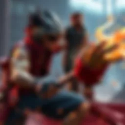 Luffy, in his Gear 4 form, faces off against King in an intense battle, showcasing their strength and determination.