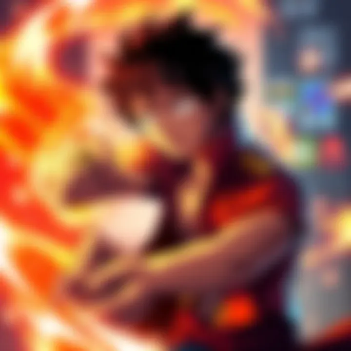 Luffy focusing on haki training, showcasing intense concentration and energy around him