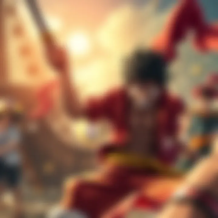 Luffy struggles against a minor enemy in the live-action adaptation, showcasing his perceived weakness