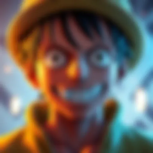 Luffy from One Piece showing his unique missing tooth smile