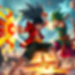 Luffy and Zoro attacking Kaido Luffy and Zoro deliver powerful strikes to Kaido during the Roofpiece battle, showcasing their unique fighting styles.