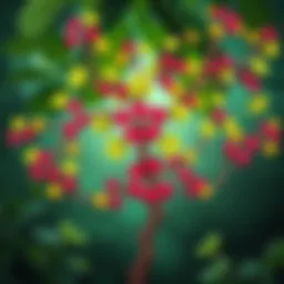 Illustration of Lumiere Silvamillion Clover connecting the Silva and Vermilion family trees, showing branches intertwining over time.