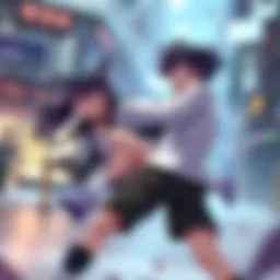 Luna skillfully nutmegs Rin while he looks surprised, showcasing a funny moment between the two characters.