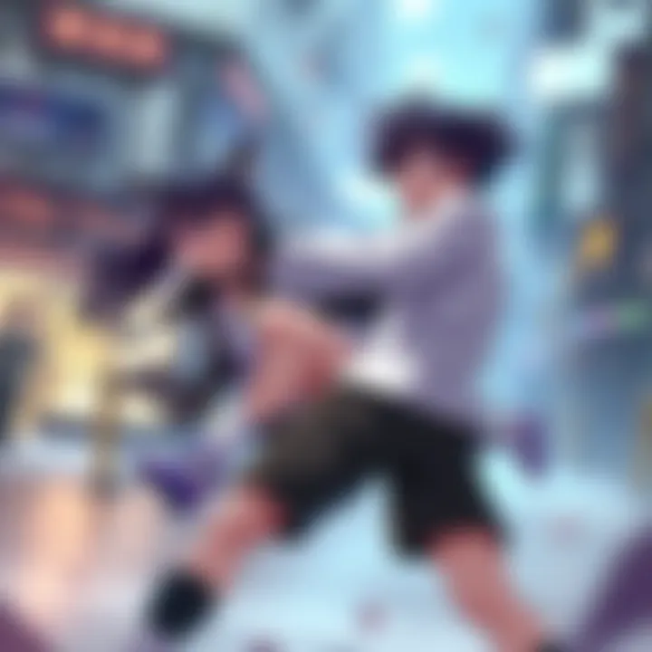 Luna skillfully nutmegs Rin while he looks surprised, showcasing a funny moment between the two characters.