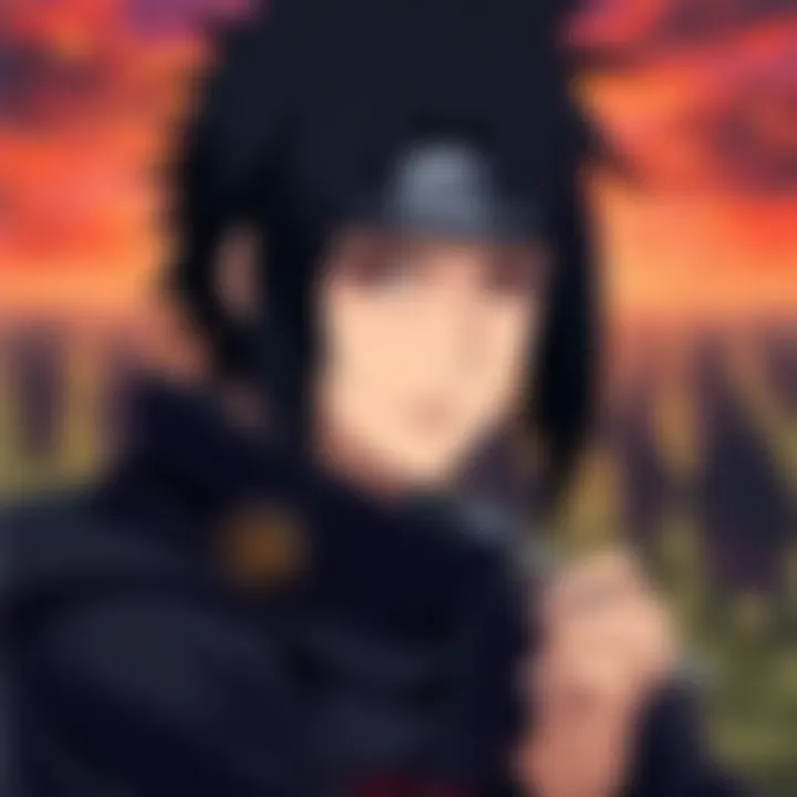 Madara Uchiha planning his strategy without Obito's Kamui ability, looking determined with a battlefield in the background.