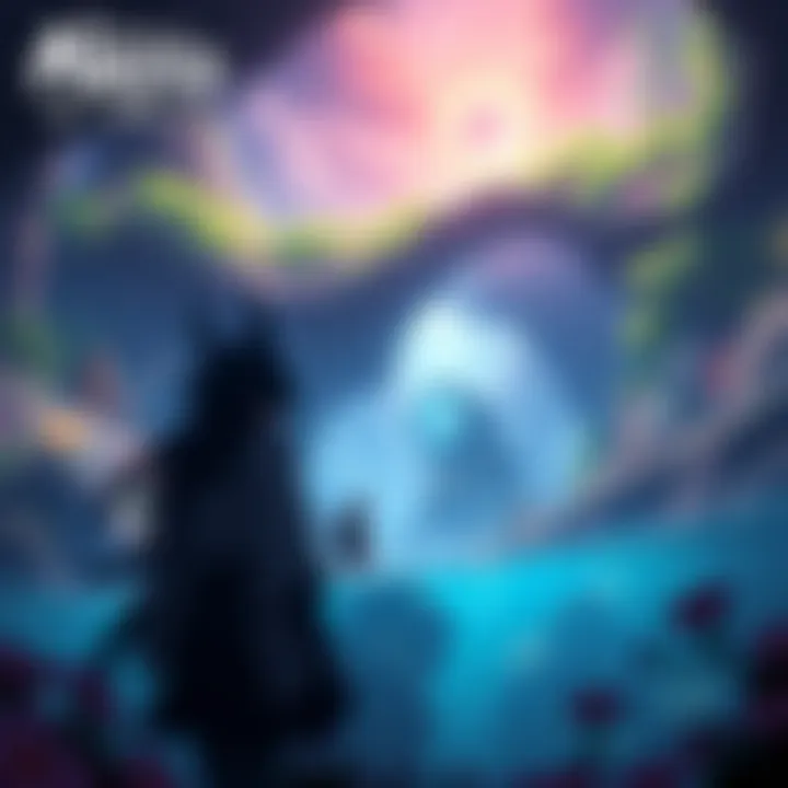 A vibrant scene from Made in Abyss: Mezameru Shinpi showcasing characters and the lush environment of the Abyss