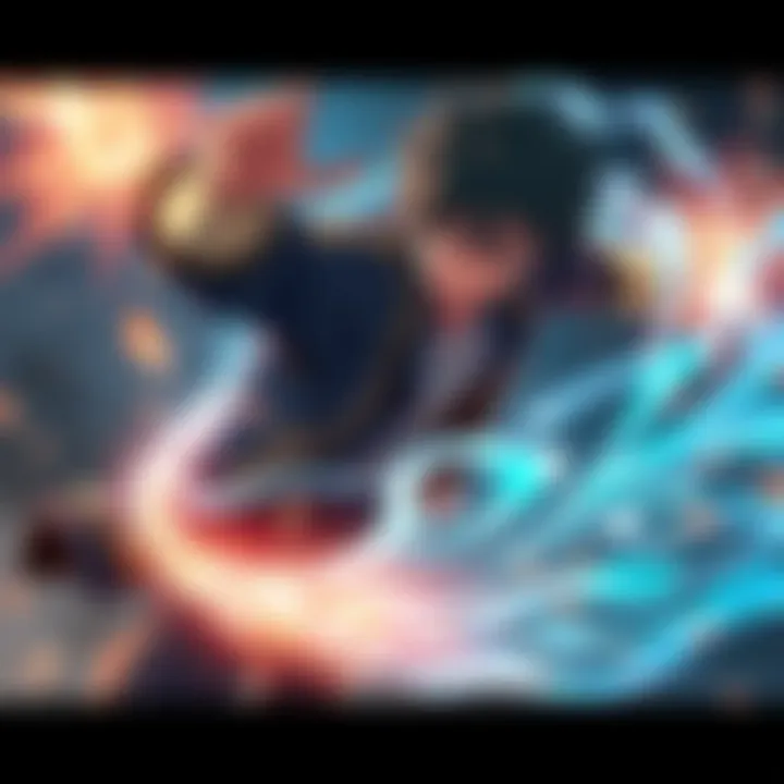 Mahito demonstrates his cursed technique after his domain is broken, with energy swirling around him