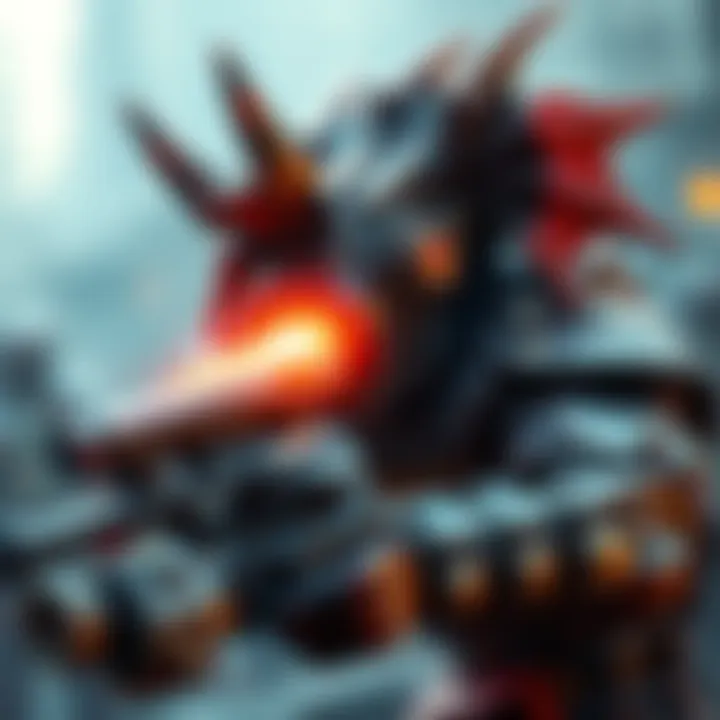 A fully adapted Mahoraga character prepares for battle, focusing on opponents who step back from its attack range.