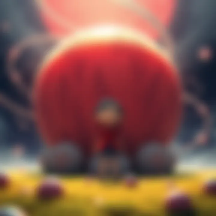 Mai and the Unmade Sphere A character named Mai stands with a confused expression beside a giant unmade Perfect Sphere, surrounded by swirling smaller spheres under pressure.