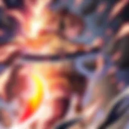 Maka Albarn, a female lead in Soul Eater, showcases her fighting skills with a scythe, surrounded by dynamic energy effects.