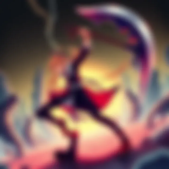 Maka wielding her scythe alongside her partner Soul, both in a dynamic fighting stance against a creepy backdrop