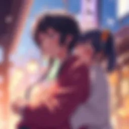 Maki and Mai share a tender moment, highlighting Maki's caring personality in a bright setting, emphasizing love over power.