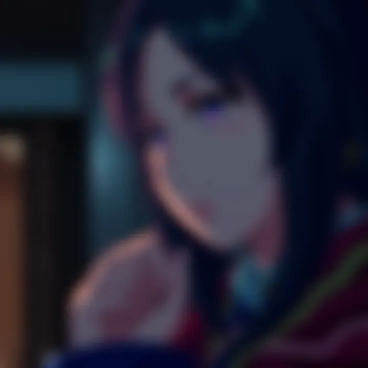 Maki is deep in thought during a conversation with Tsurugi about loss and strength, with a contemplative expression on her face.