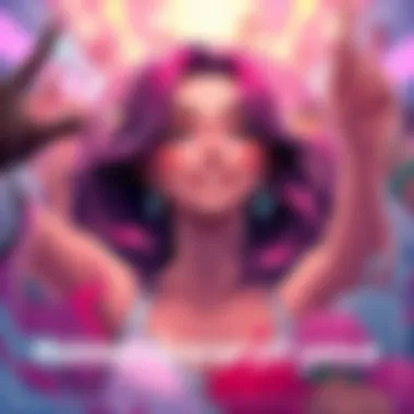 Makima's Captivating Presence A striking illustration of Makima with an enchanting smile, surrounded by fans captivated by her charm.