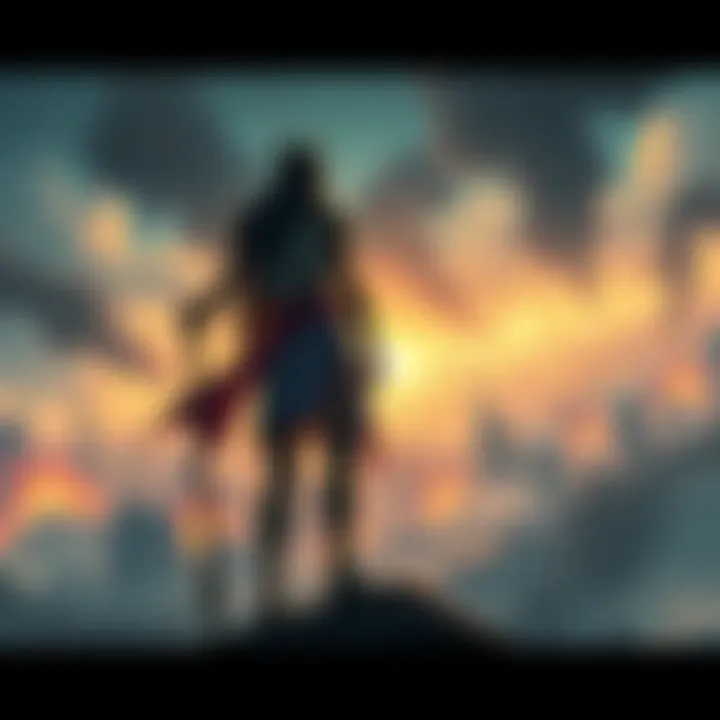 Makima, a character with long hair and a commanding presence, overlooks a city filled with turmoil and chaos, symbolizing control over disorder.