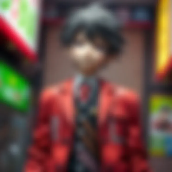 A well-preserved figure of Makoto Naegi from Danganronpa, showcasing his signature outfit and expression.