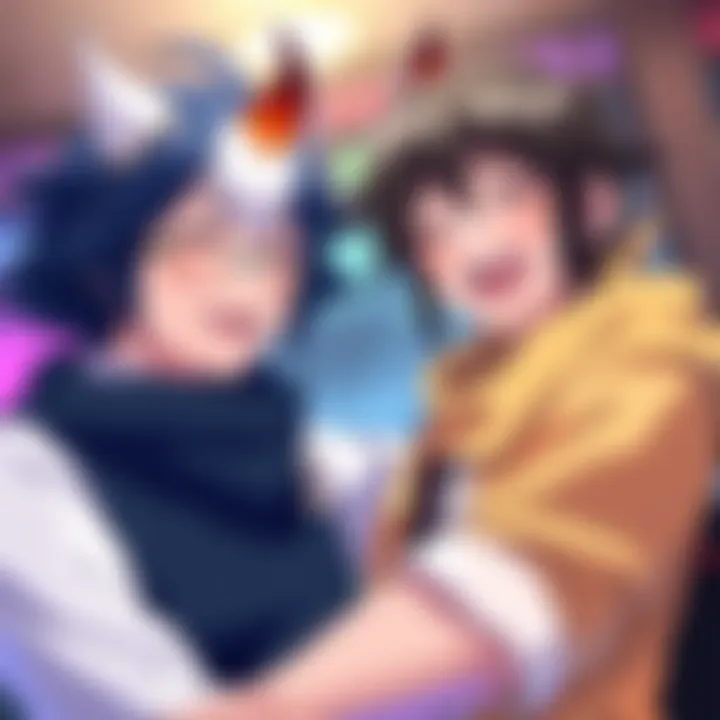 Mal and Sykkuno Together Mal and Sykkuno smiling together, showing affection and friendship