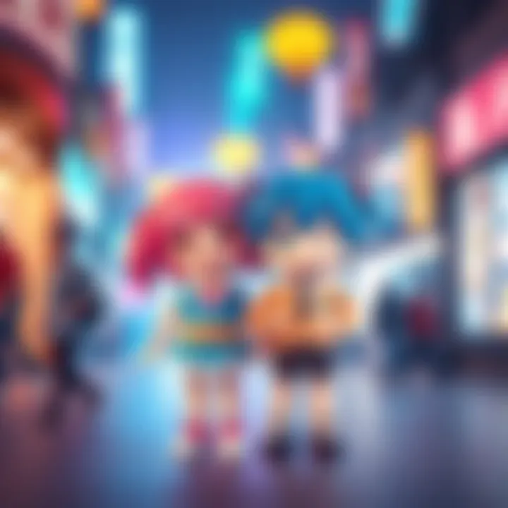 Mamadoki's new character model, styled cutely, stands next to Chibi in a vibrant setting. Both characters are designed to appeal to fans with their playful features.